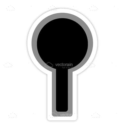 Black, Grey and White Keyhole